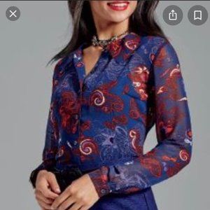 CAbi Beautiful Paisley Floral Blouse-#3122  size M